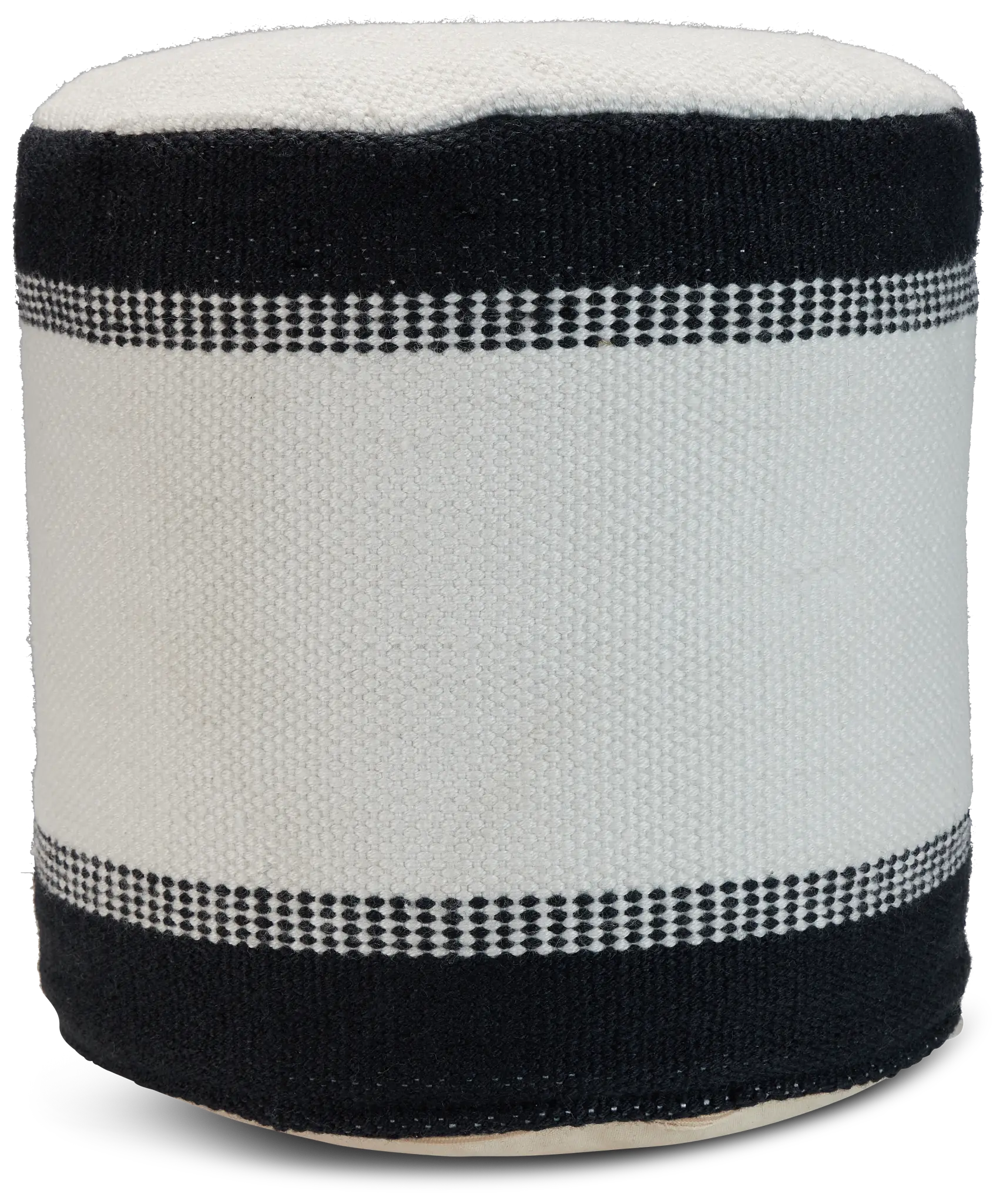 Max Black Round Accent Pouf Max Black Round Accent Pouf