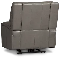 Jasper Gray Leather Power Recliner