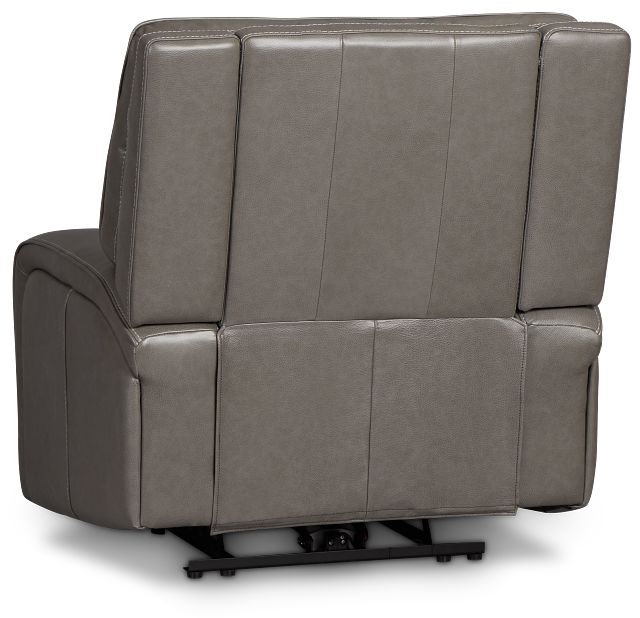 Jasper Gray Leather Power Recliner