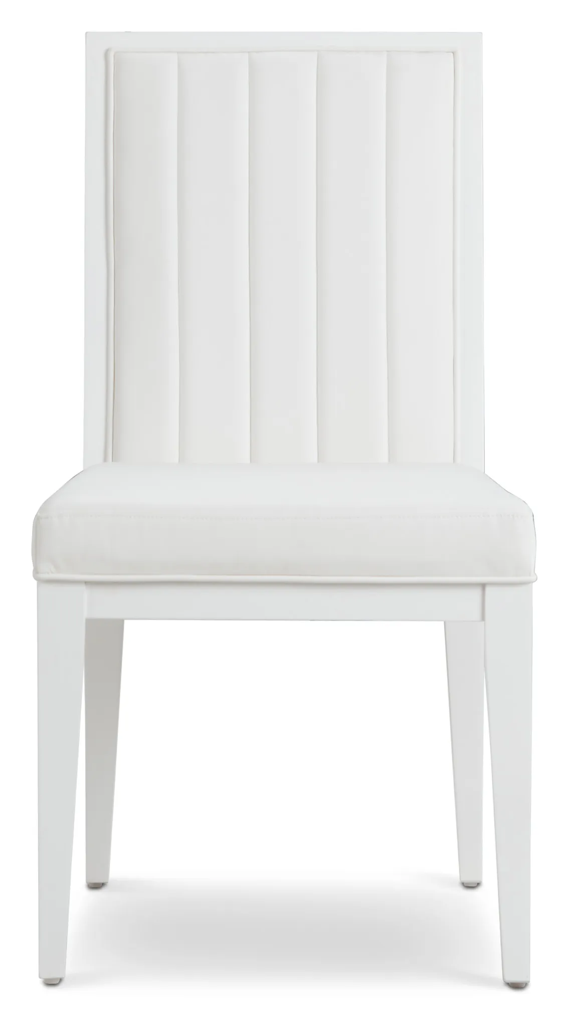 Ocean Drive White Wood Upholstered Side Chair