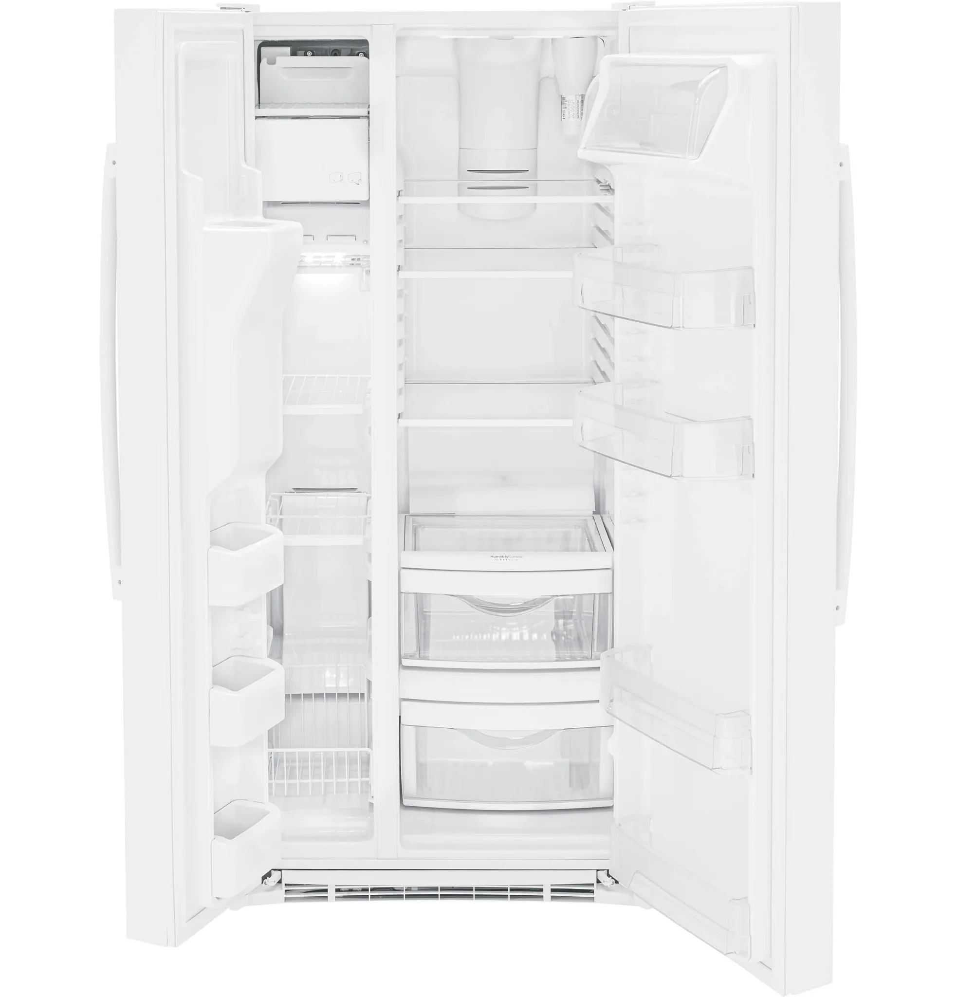 Ge Profile 23 Series White Side By Side Refrigerator