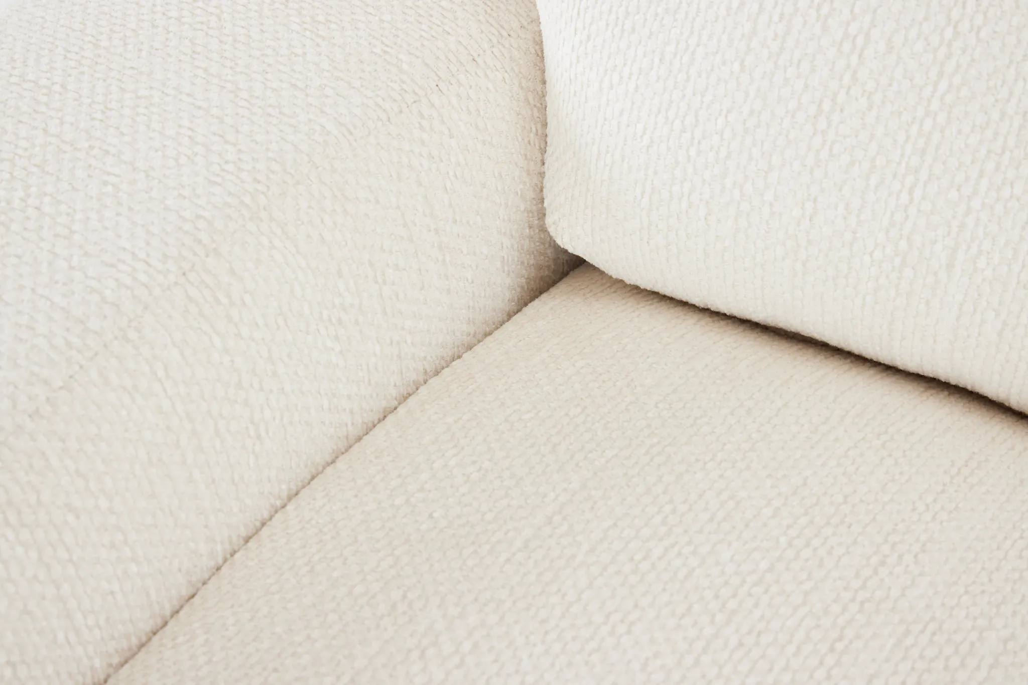 Alpha White Fabric Medium Right Chaise Sectional