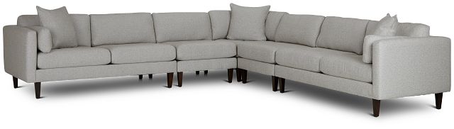 Casen Light Gray Fabric Large Two-arm Sectional (1)