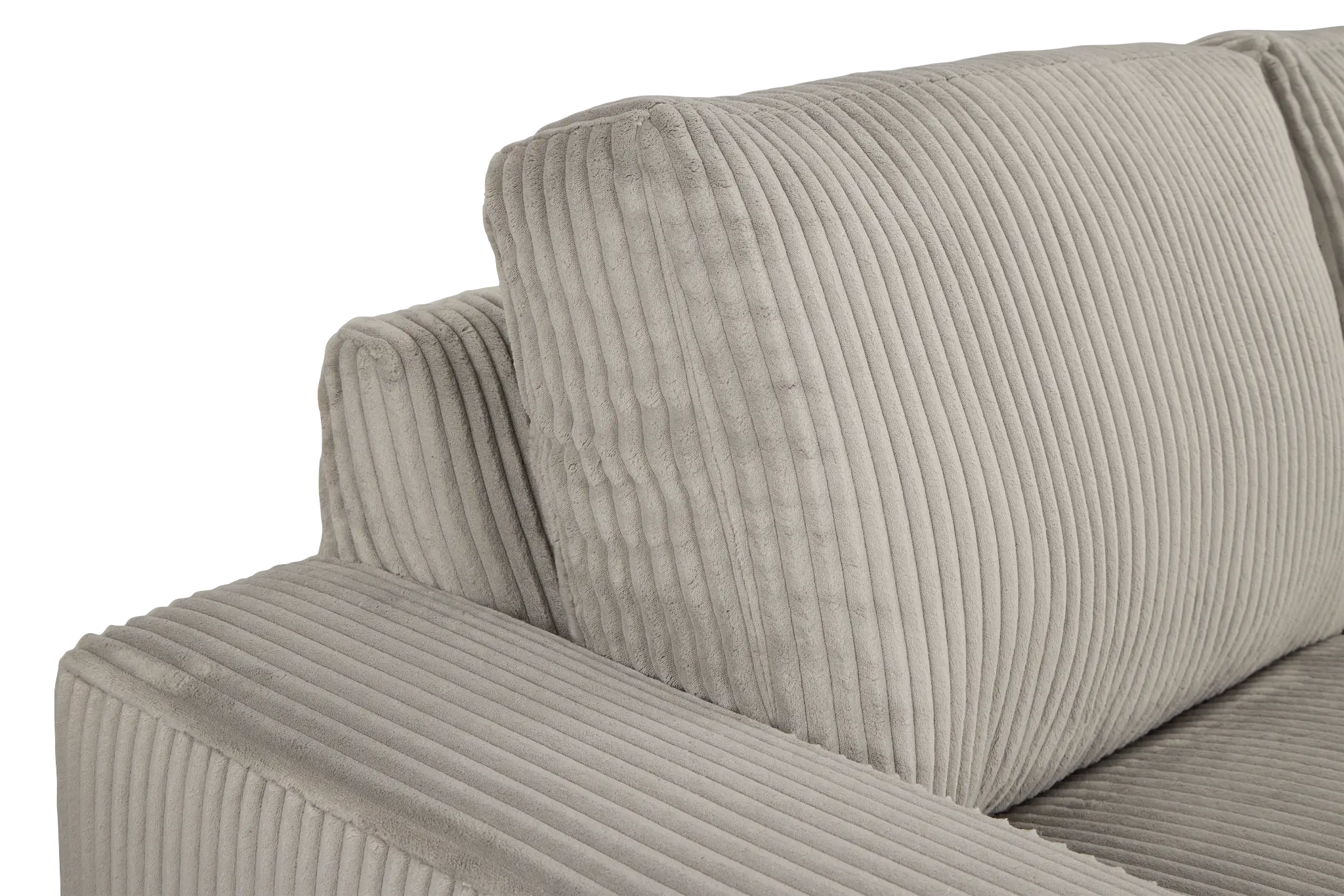 Charlie Gray Fabric Medium Right Chaise Sectional Charlie Gray Fabric Medium Right Chaise Sectional