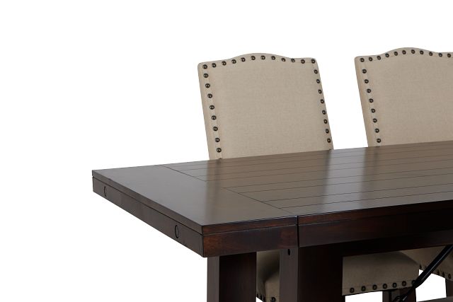 Napa Dark Tone Table & 4 Upholstered Chairs (8)