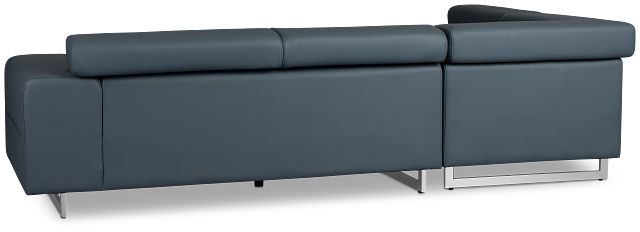 Drew Dark Blue Micro Left Chaise Sectional