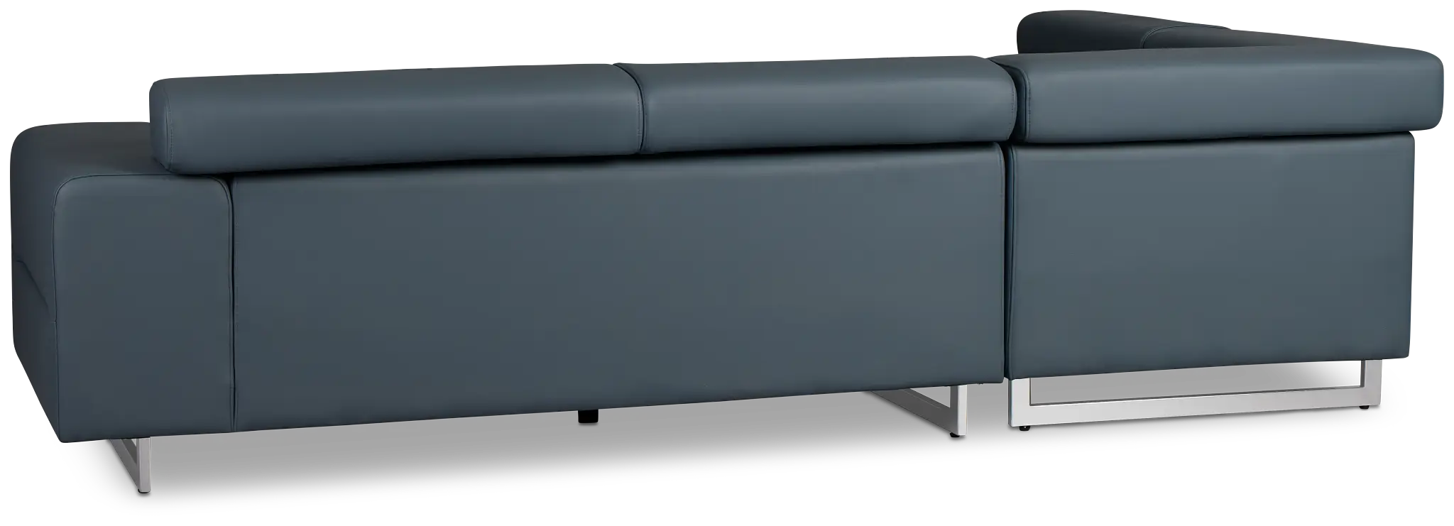 Drew Dark Blue Micro Left Chaise Sectional Drew Dark Blue Micro Left Chaise Sectional