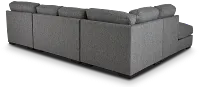 Veronica Dark Gray Down Small Left Bumper Sectional
