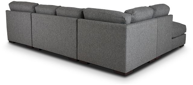 Veronica Dark Gray Down Small Left Bumper Sectional