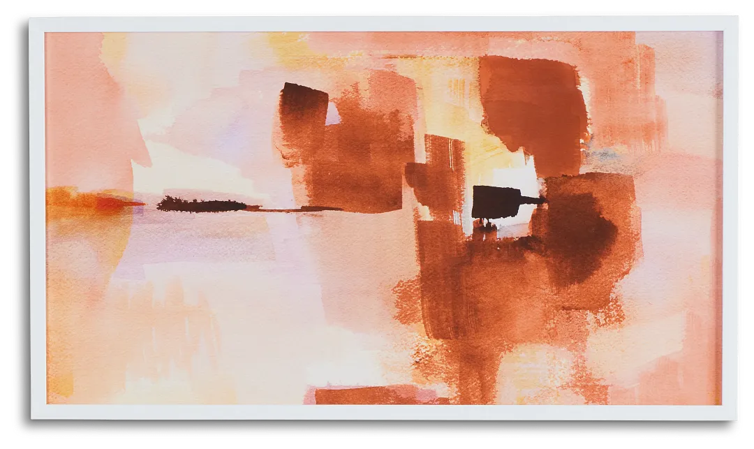 Brodie Orange Framed Wall Art