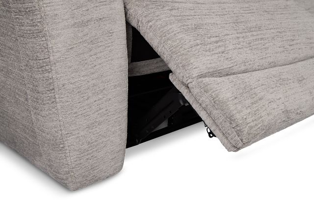 Bennett Gray Fabric Medium Triple Power 2-arm Sectional