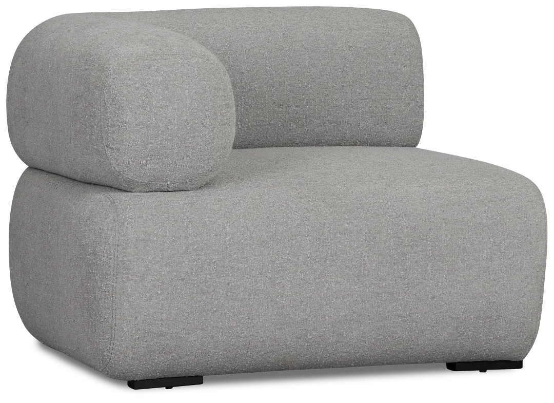 Celeste Light Gray Fabric Left Chair