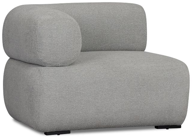 Celeste Light Gray Fabric Left Chair