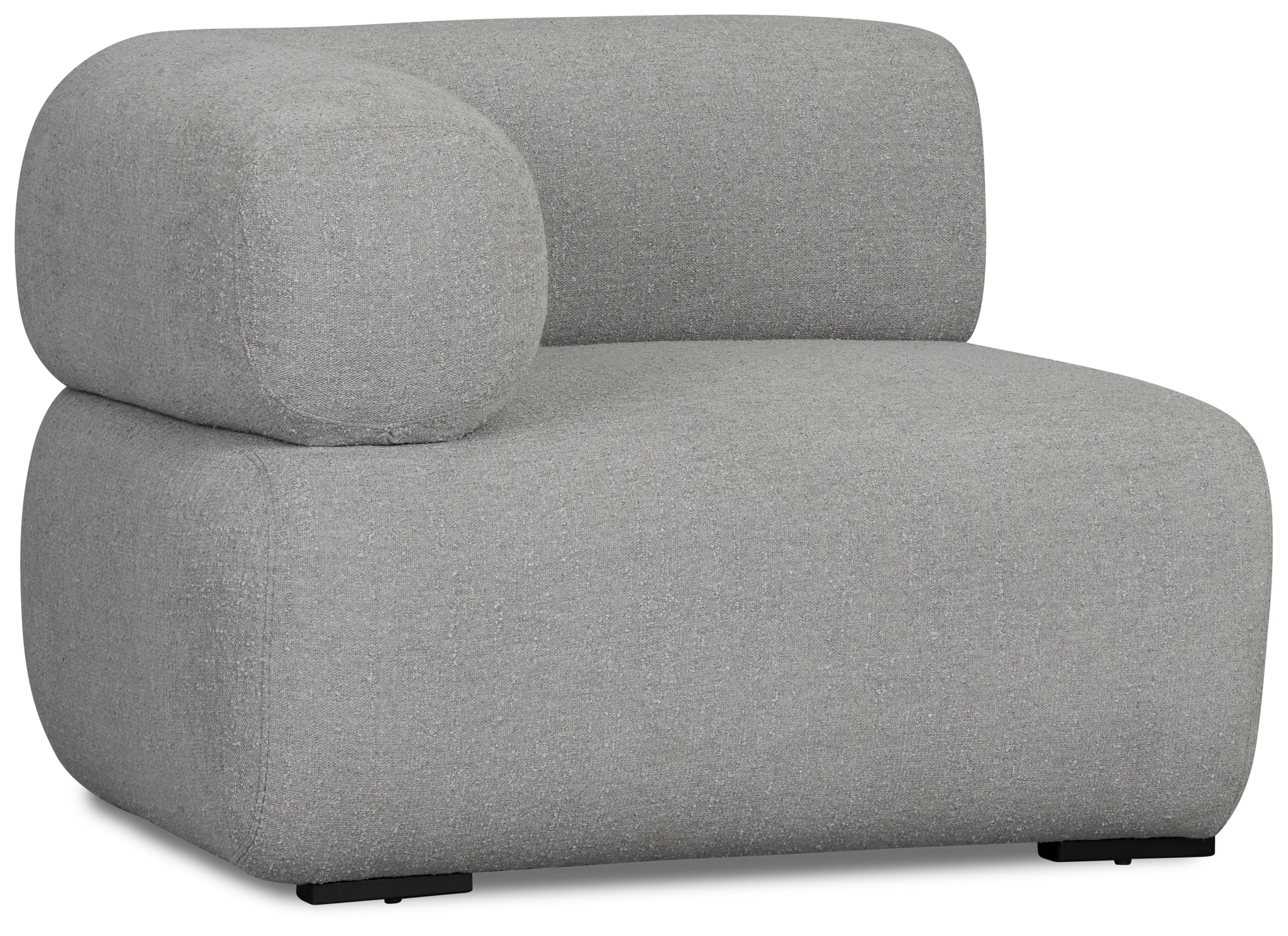 Celeste Light Gray Fabric Left Chair