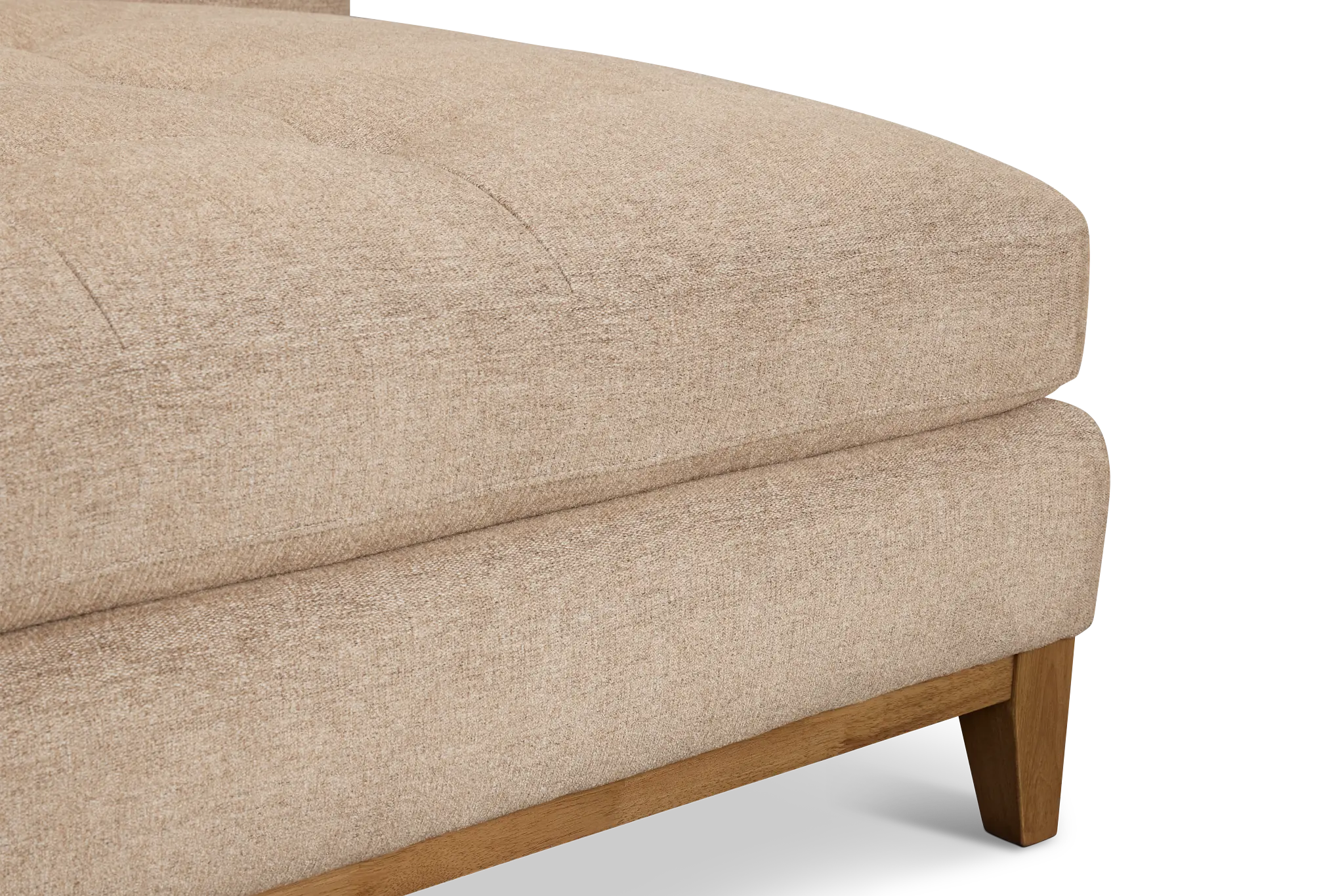 Maisie Light Brown Fabric Medium Right Chaise Sectional Maisie Light Brown Fabric Medium Right Chaise Sectional