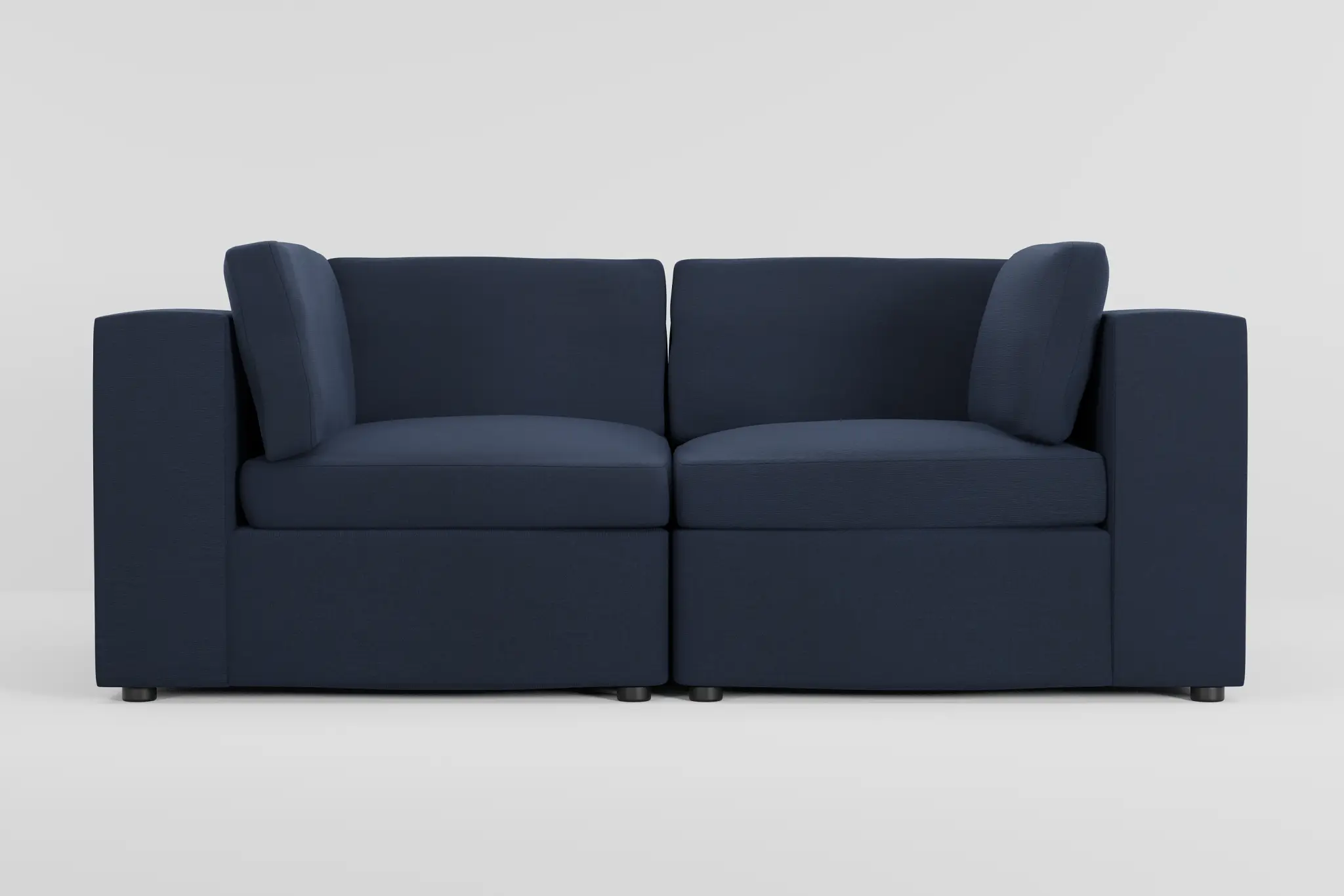Destin Peyton Dark Blue Fabric 2-piece Modular Sofa Destin Peyton Dark Blue Fabric 2-piece Modular Sofa