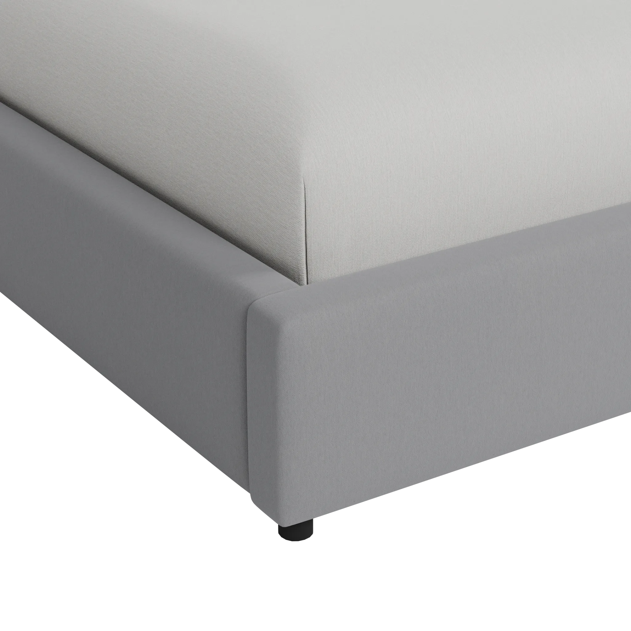 Grayton Delray Light Gray 54" Upholstered Platform Bed