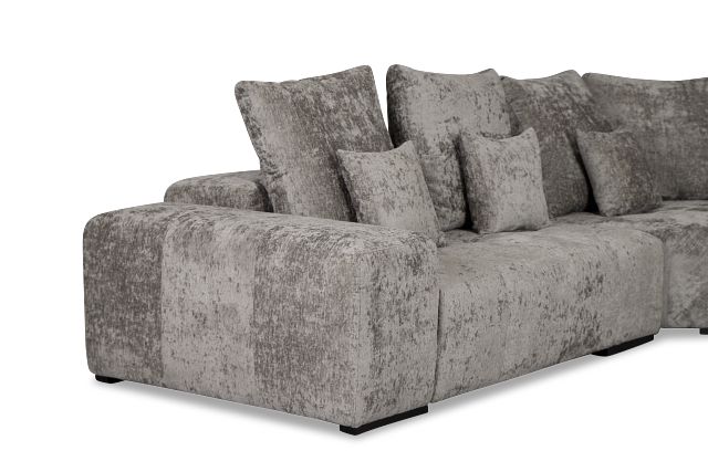 Skylar Gray Fabric Medium Right Chaise Sectional