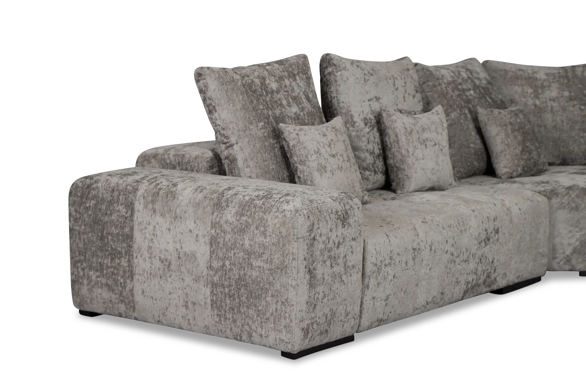 Skylar Gray Fabric Medium Right Chaise Sectional Skylar Gray Fabric Medium Right Chaise Sectional