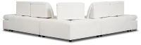 Eden White Micro Small Two-arm Sectional