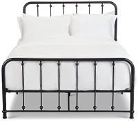 Rory Black Metal Panel Bed