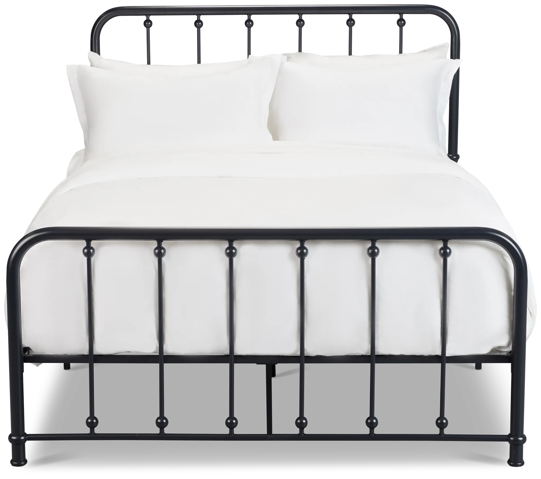 Rory Black Metal Panel Bed