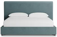 Grayton Sutton Blue 54" Upholstered Platform Bed
