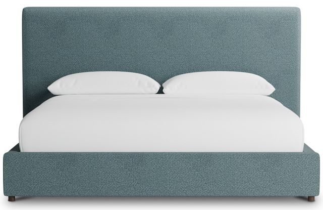 Grayton Sutton Blue 54" Upholstered Platform Bed