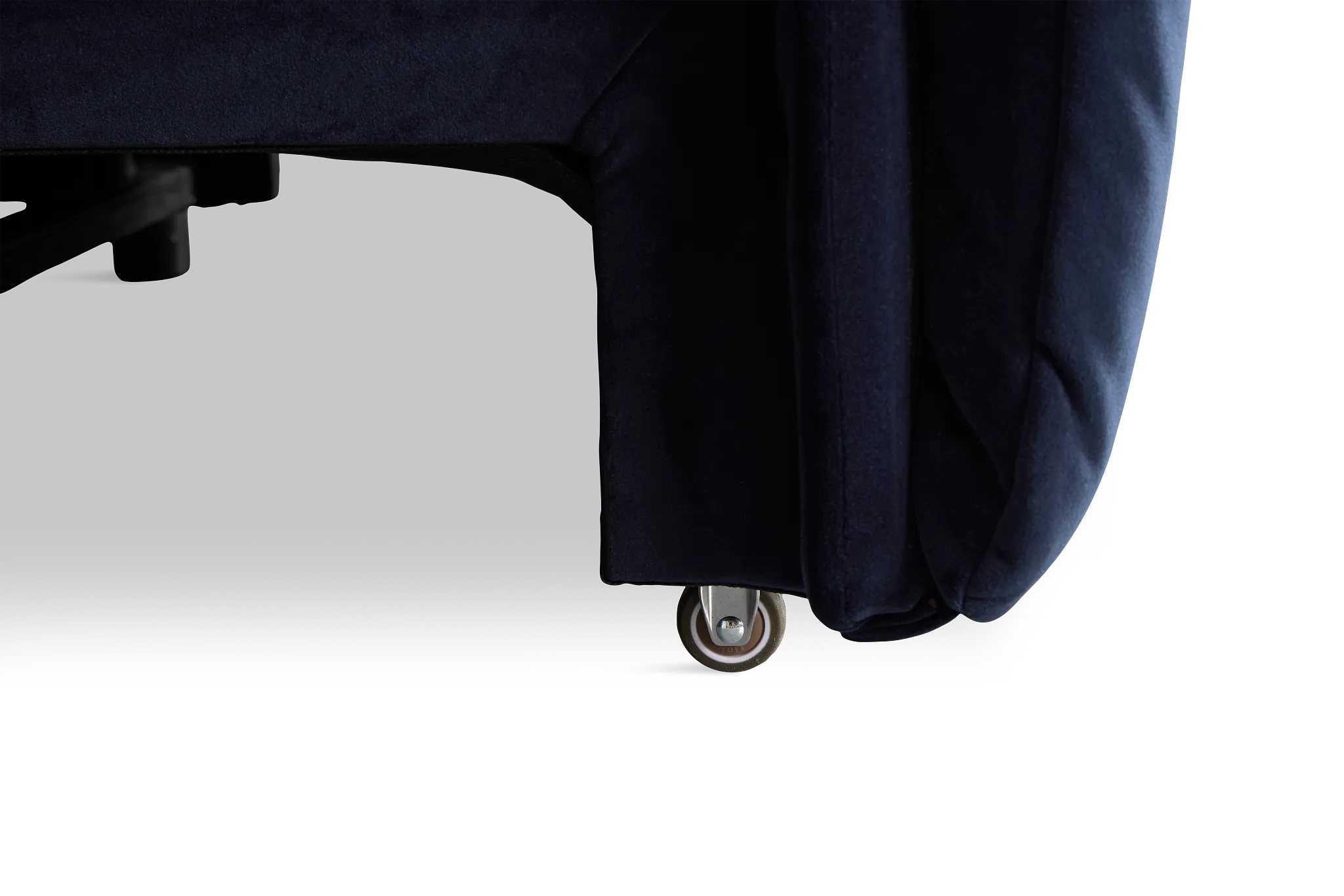 Gemma Navy Velvet Large Dual Power Right Chaise Sectional