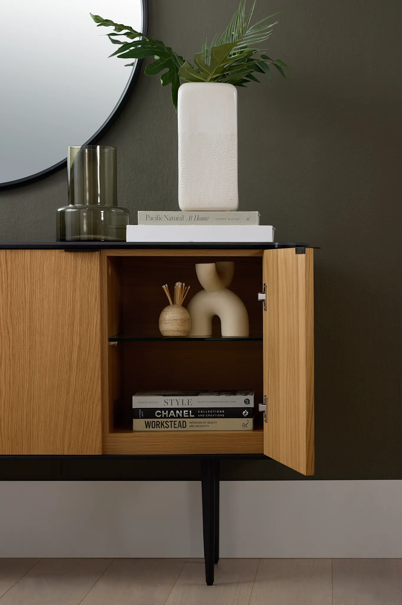 Kayden Light Tone Four-door Cabinet