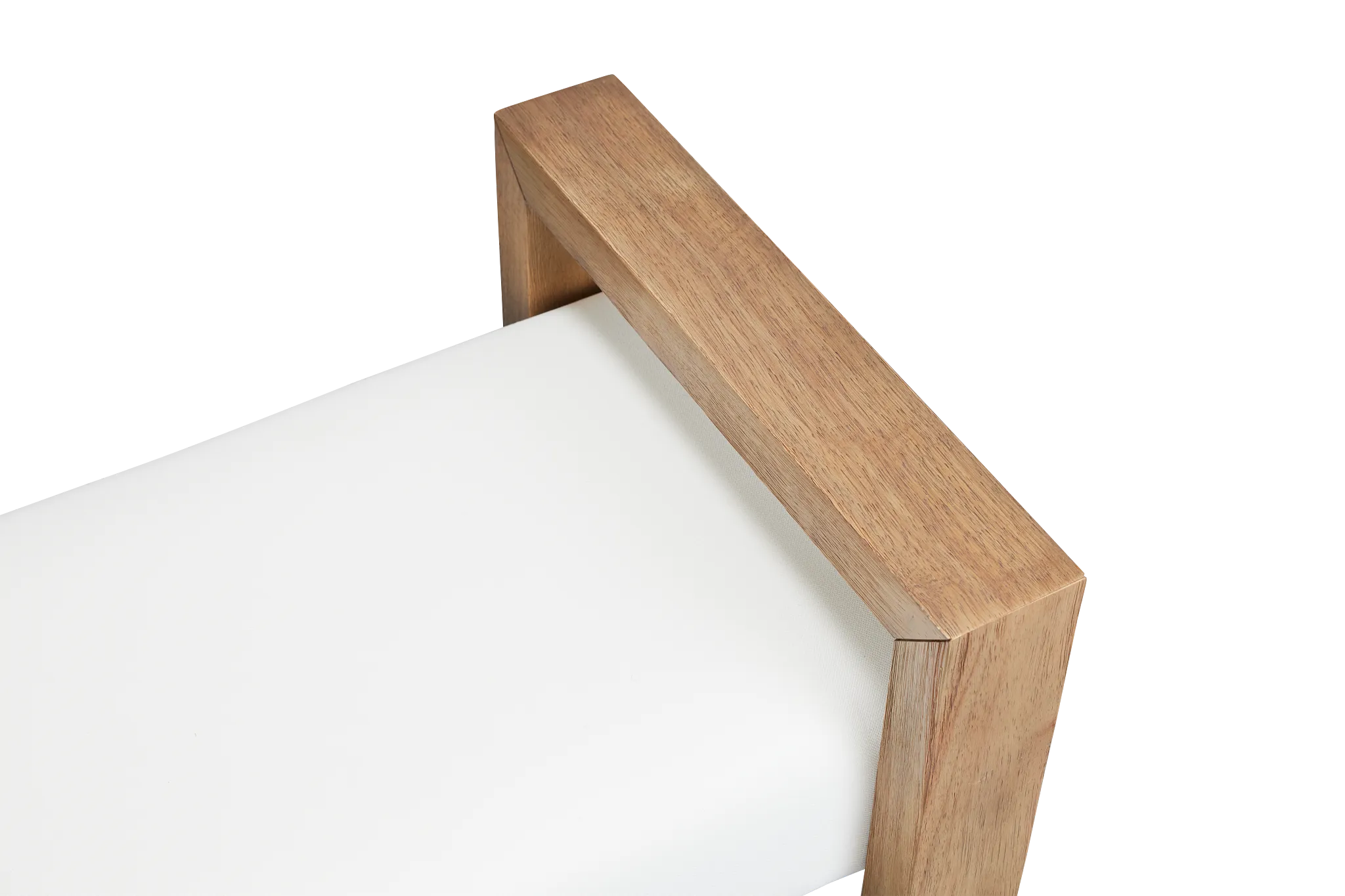 Haven White Upholstered Dining Bench