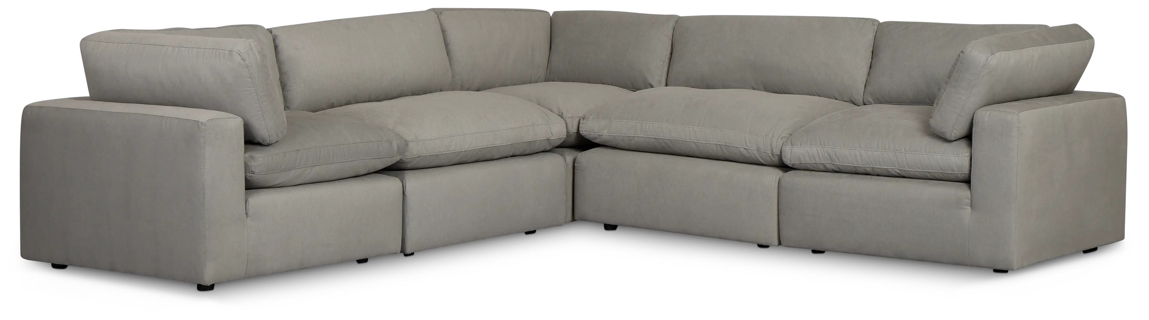 Grant Light Gray Fabric 5-piece Modular Sectional Grant Light Gray Fabric 5-piece Modular Sectional