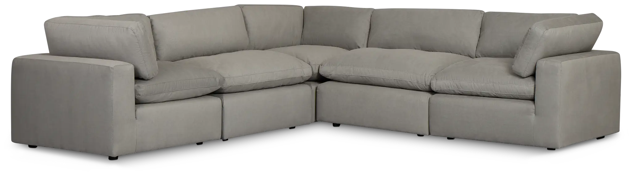 Grant Light Gray Fabric 5-piece Modular Sectional Grant Light Gray Fabric 5-piece Modular Sectional