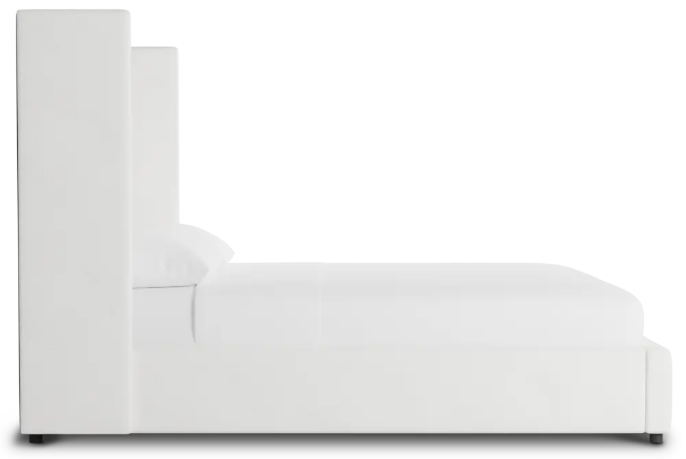 Captiva Sutton White 60" Upholstered Shelter Bed Captiva Sutton White 60" Upholstered Shelter Bed