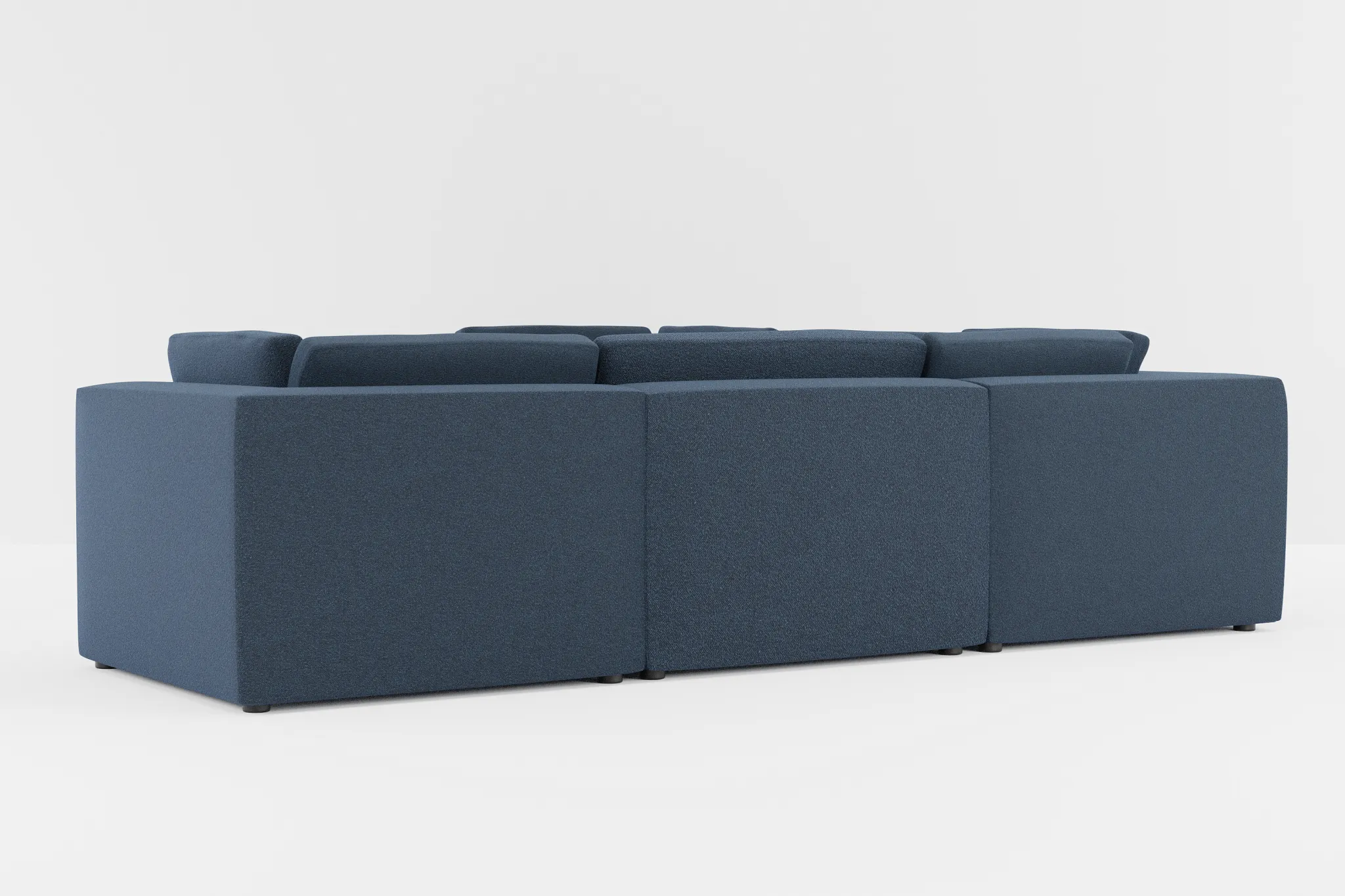 Destin Elite Dark Blue Fabric 5-piece Modular Sectional