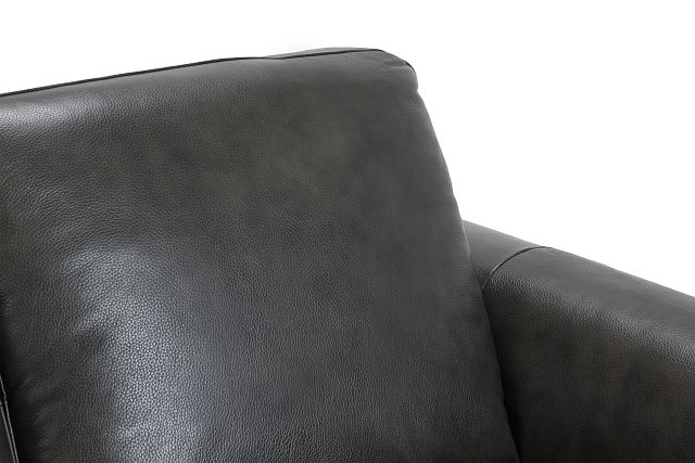 Lincoln Dark Gray Lthr/vinyl Loveseat