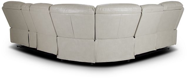 Toby Light Gray Micro Medium Dual Power 2-arm Reclining Sectional