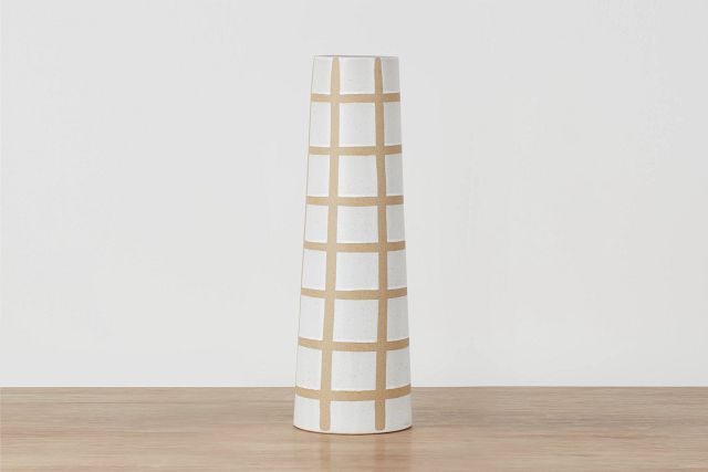 Makara Light Beige Tall Vase