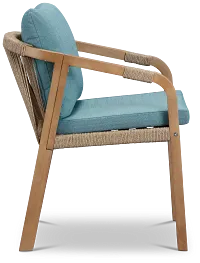 Laguna Teal Cushioned Arm Chair