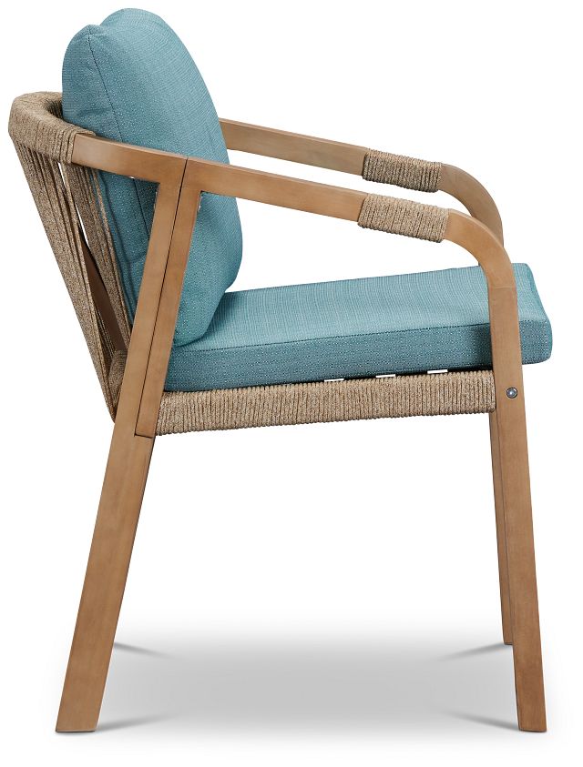 Laguna Teal Cushioned Arm Chair