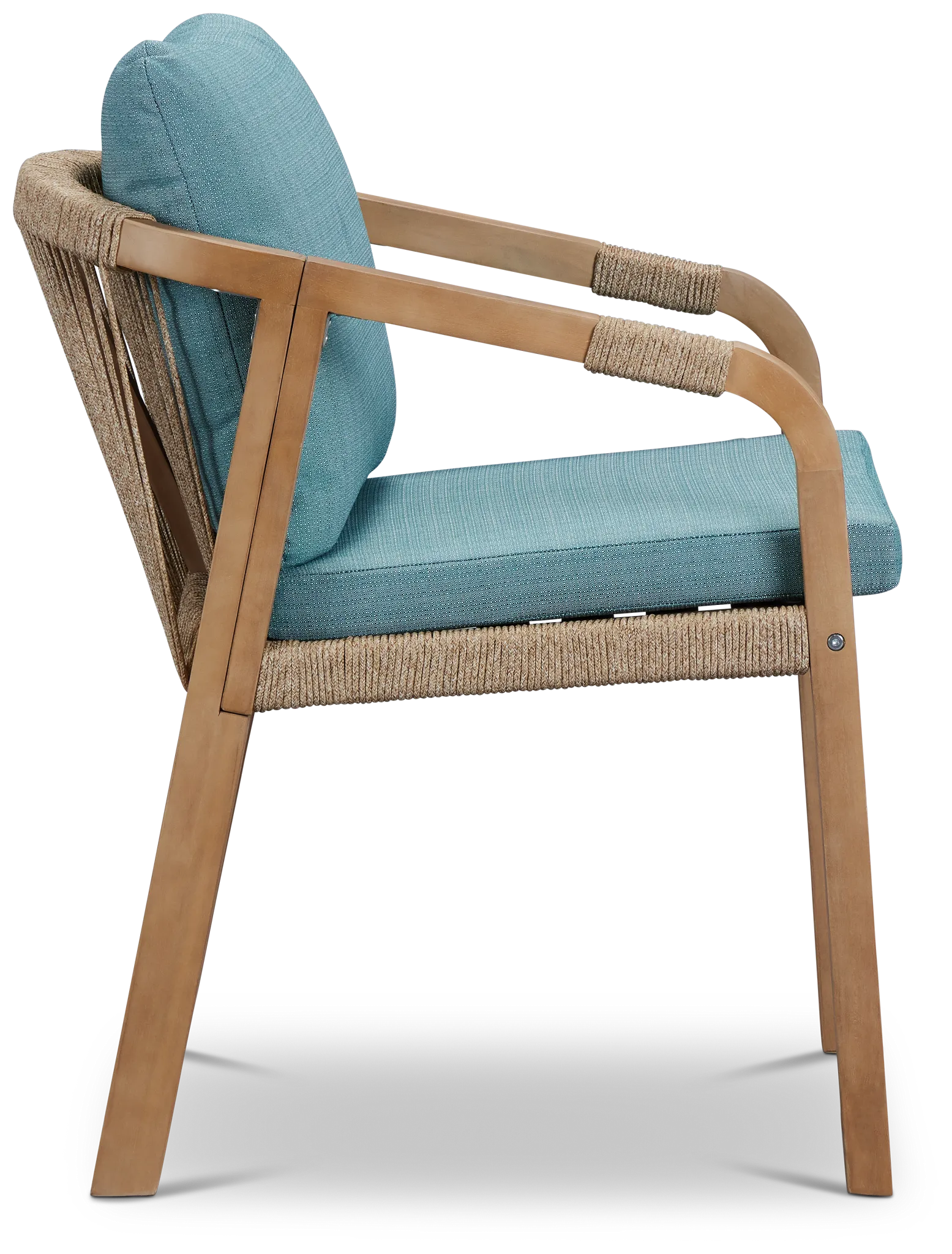 Laguna Teal Cushioned Arm Chair