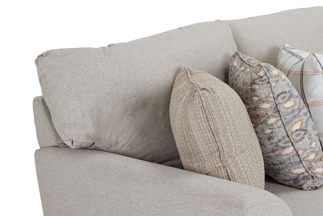 Sadie Light Gray Fabric Small Two-arm Sectional
