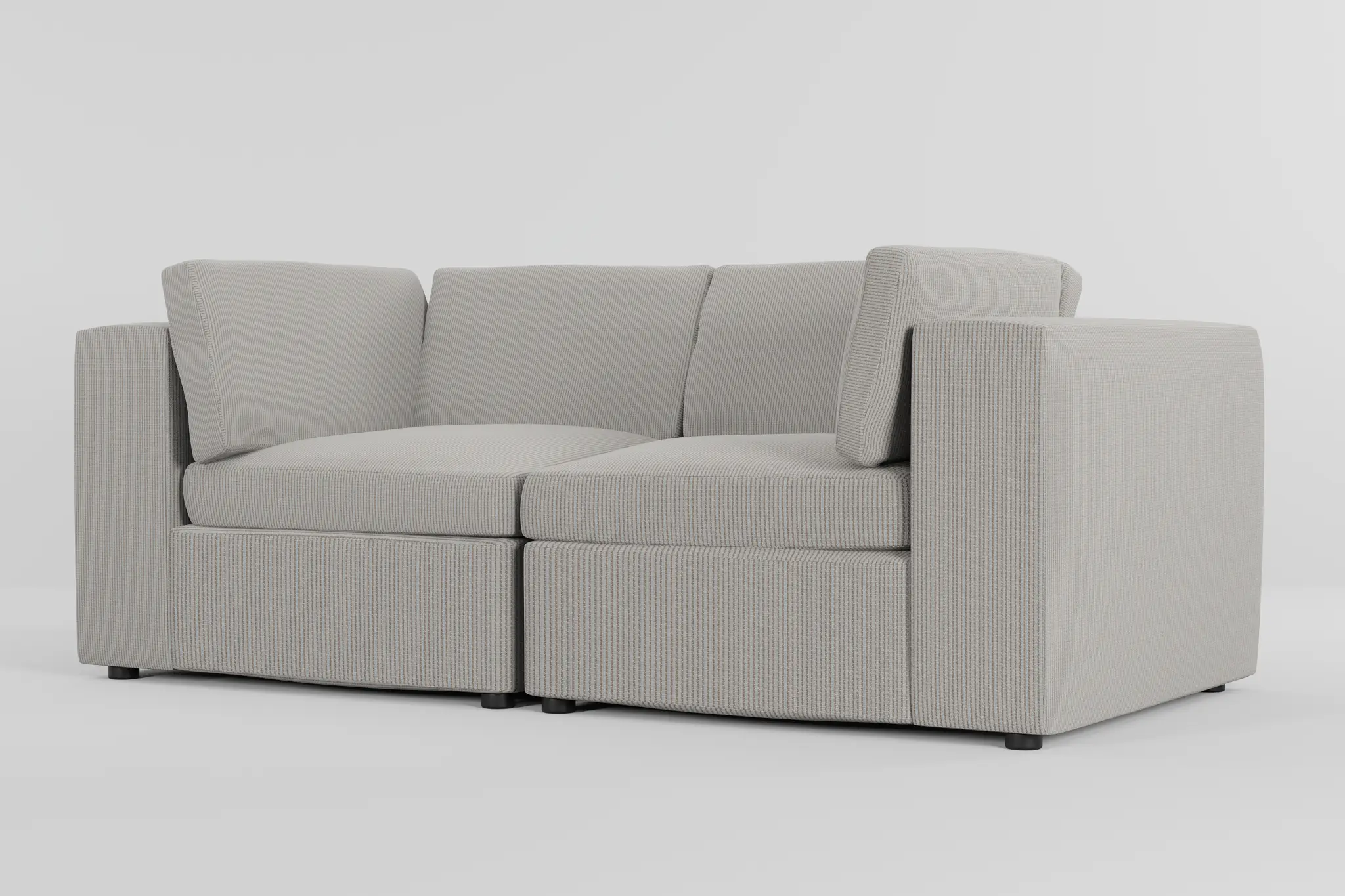 Destin Lucy Light Beige Fabric 2-piece Modular Sofa Destin Lucy Light Beige Fabric 2-piece Modular Sofa