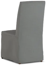 Destination Light Gray Long Slipcover Chair With Medium-tone Leg