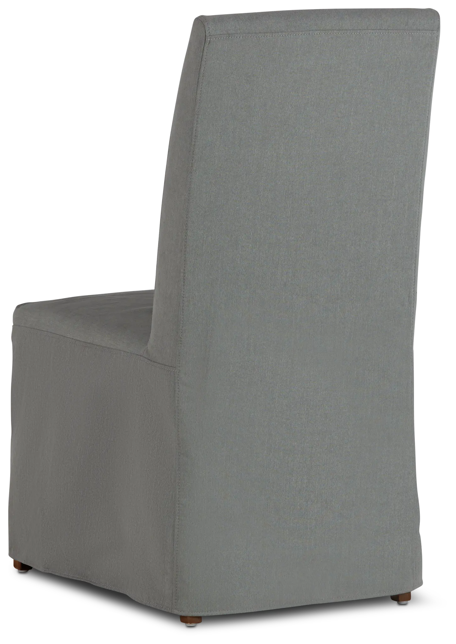 Destination Light Gray Long Slipcover Chair With Medium-tone Leg Destination Light Gray Long Slipcover Chair With Medium-tone Leg
