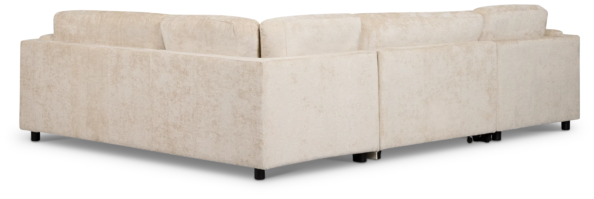 Farren Beige Fabric Medium Left Chaise Sleeper Sectional