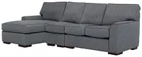 Austin Blue Fabric Small Left Chaise Sectional