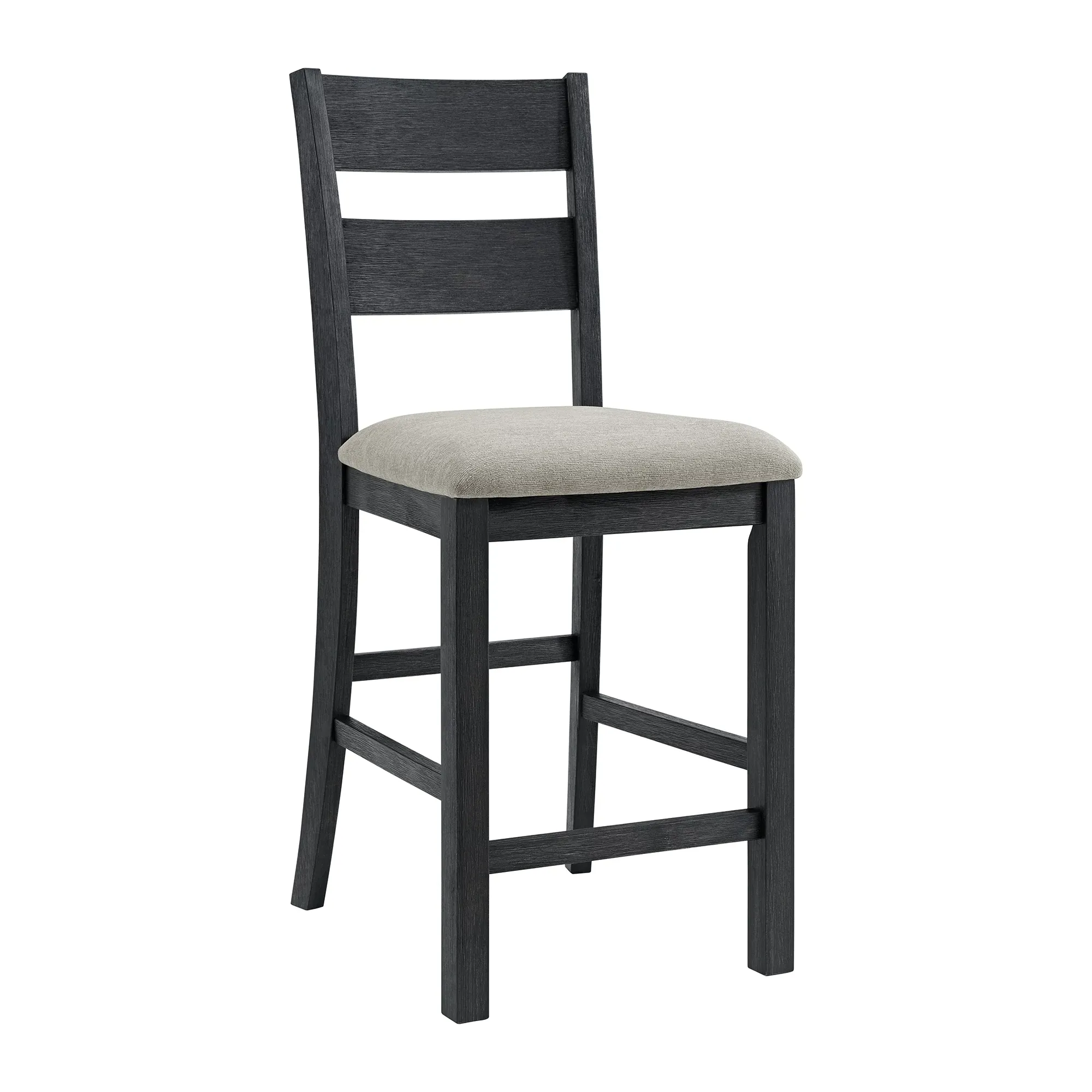 Kerensa Black Square High Table & 4 Upholstered Barstools