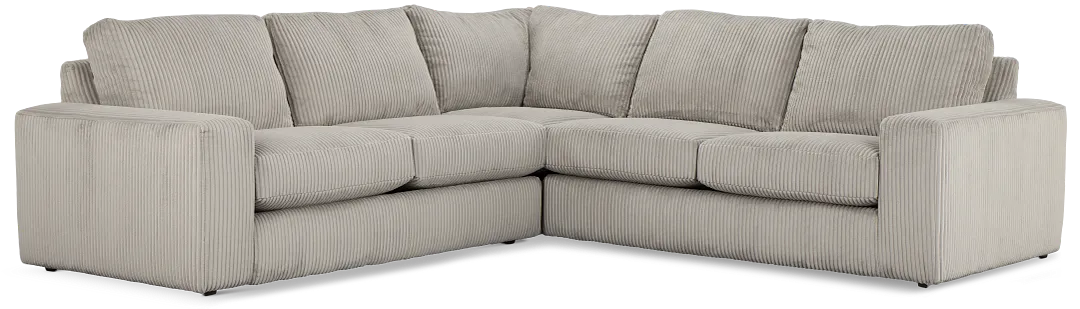 Charlie Gray Fabric Small Two-arm Sectional