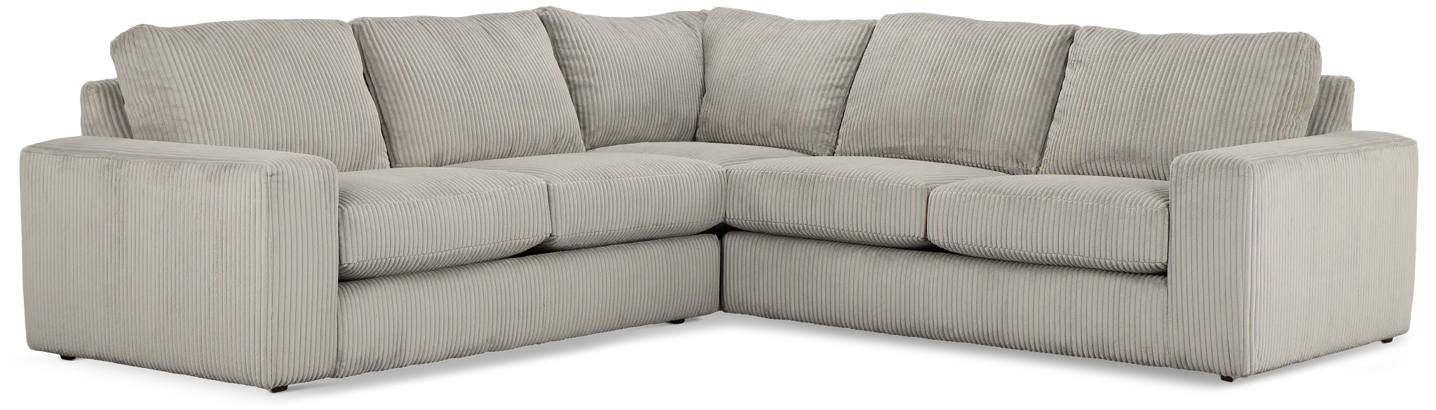 Charlie Gray Fabric Small Two-arm Sectional